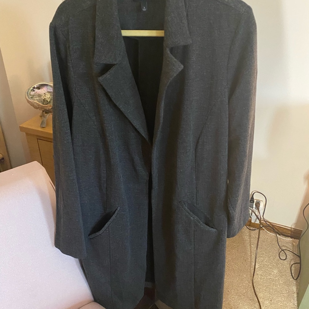 Knee length Herringbone grey blazer- Torrid size 3